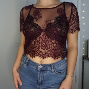 💜Forever21 lace top💜